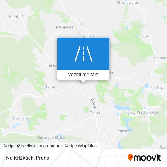 Na Křížkách mapa