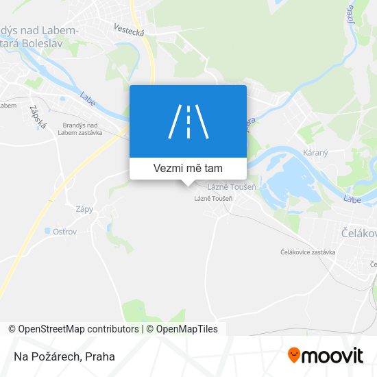 Na Požárech mapa