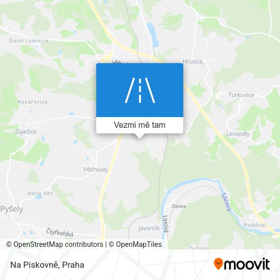 Na Pískovně mapa