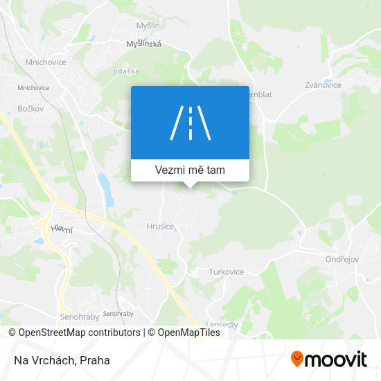 Na Vrchách mapa