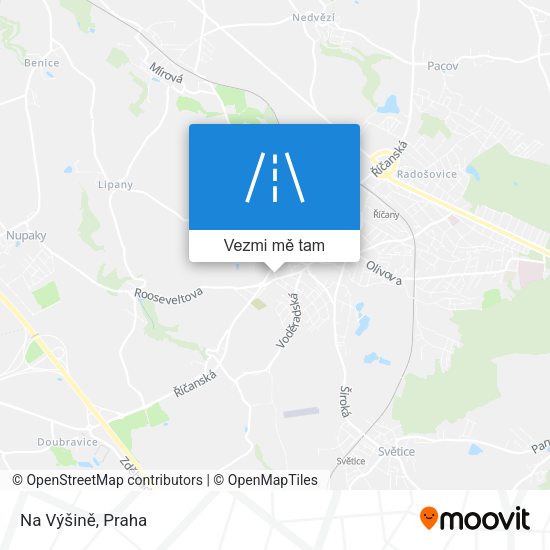 Na Výšině mapa