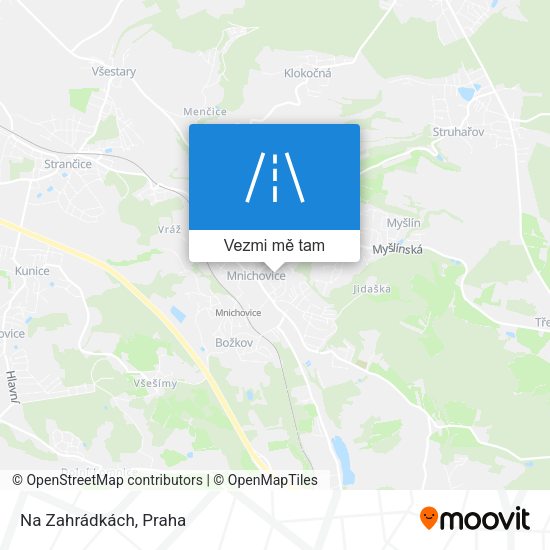 Na Zahrádkách mapa