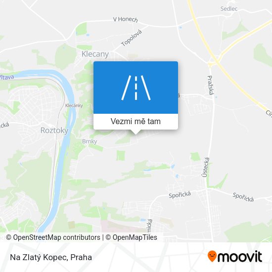 Na Zlatý Kopec mapa