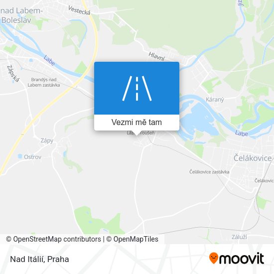 Nad Itálií mapa