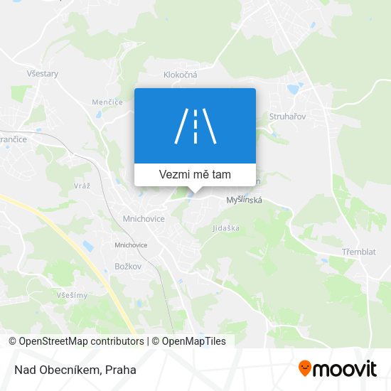 Nad Obecníkem mapa