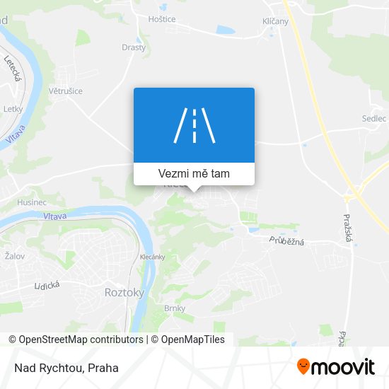 Nad Rychtou mapa