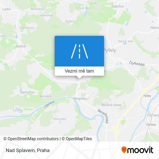 Nad Splavem mapa