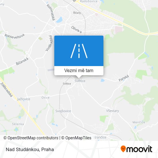 Nad Studánkou mapa