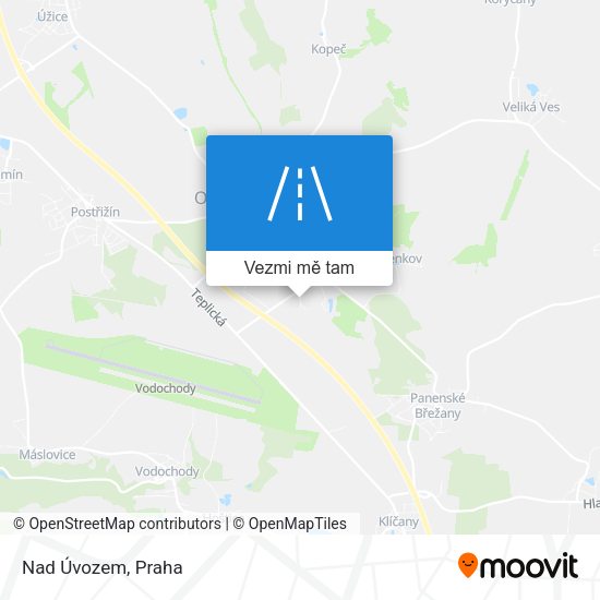 Nad Úvozem mapa