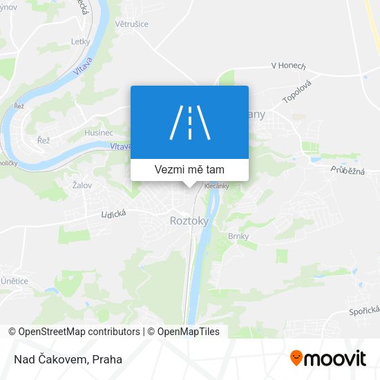 Nad Čakovem mapa