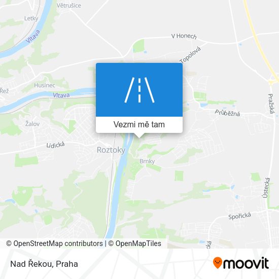 Nad Řekou mapa