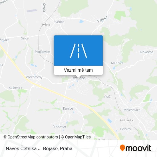 Náves Četníka J. Bojase mapa