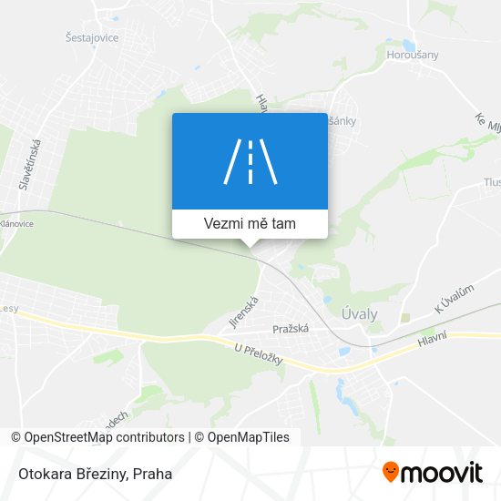 Otokara Březiny mapa