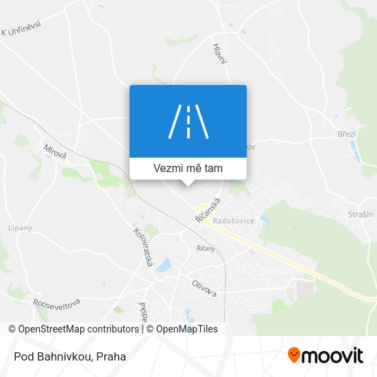 Pod Bahnivkou mapa