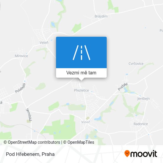 Pod Hřebenem mapa