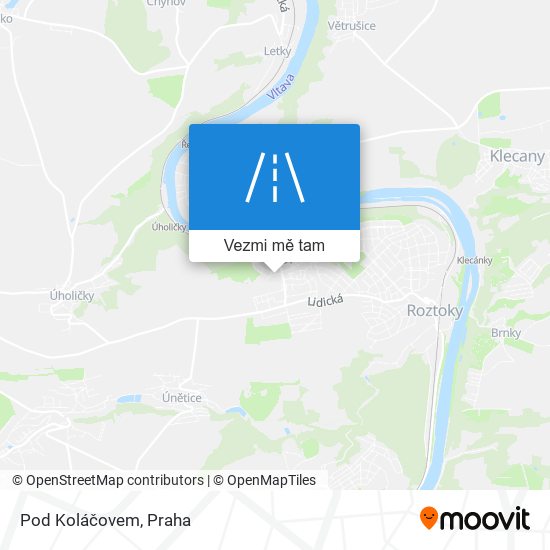 Pod Koláčovem mapa