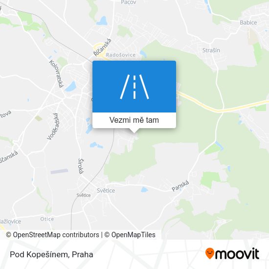 Pod Kopešínem mapa