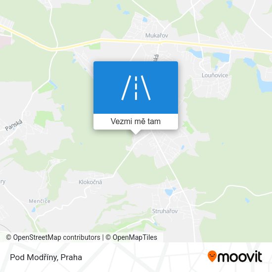 Pod Modříny mapa