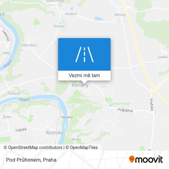 Pod Průhonem mapa