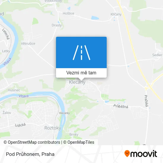 Pod Průhonem mapa