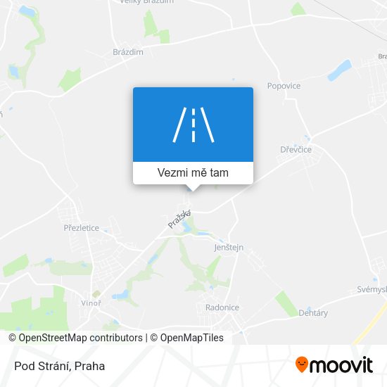 Pod Strání mapa