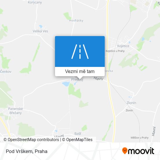 Pod Vrškem mapa