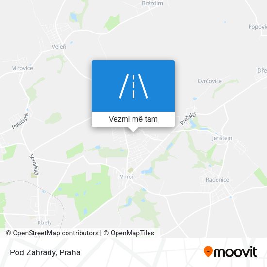 Pod Zahrady mapa