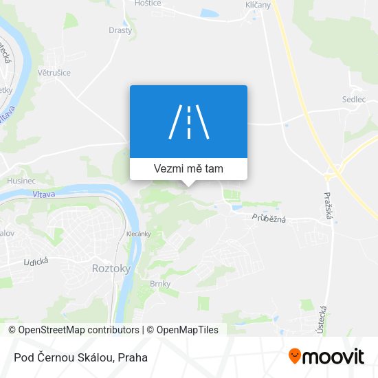 Pod Černou Skálou mapa