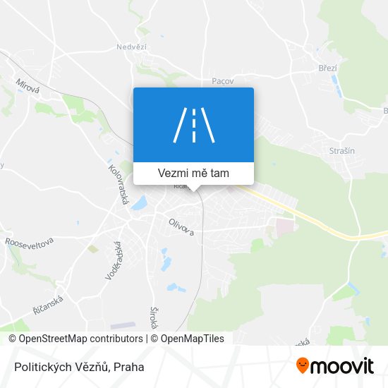 Politických Vězňů mapa