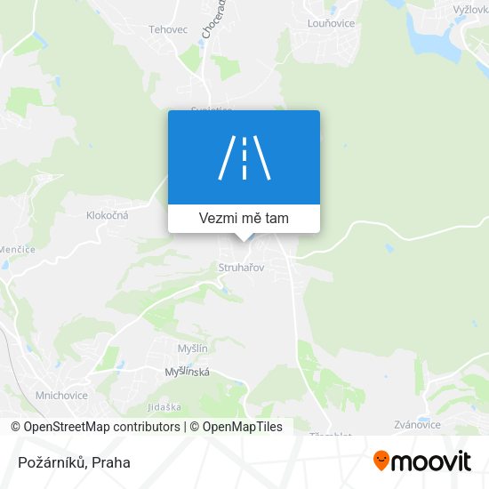 Požárníků mapa
