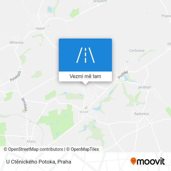 U Ctěnického Potoka mapa