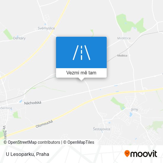 U Lesoparku mapa