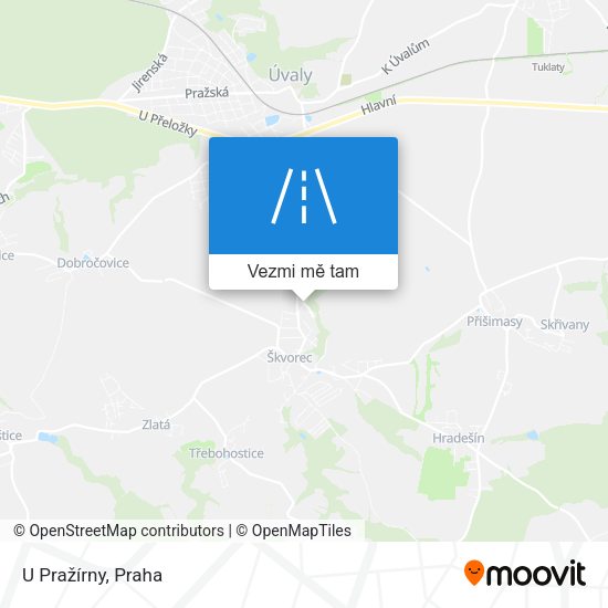 U Pražírny mapa
