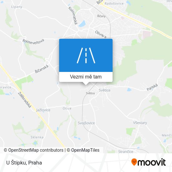 U Štípku mapa