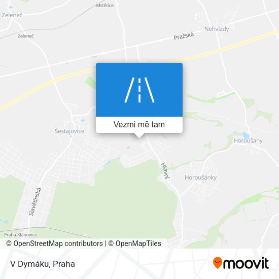 V Dymáku mapa