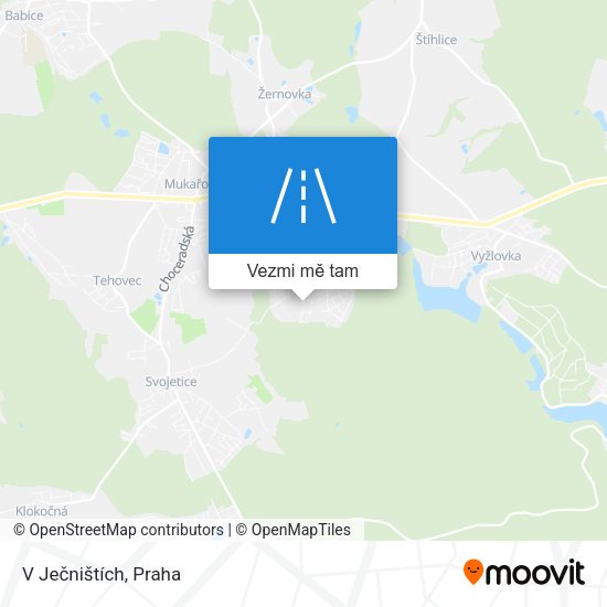 V Ječništích mapa