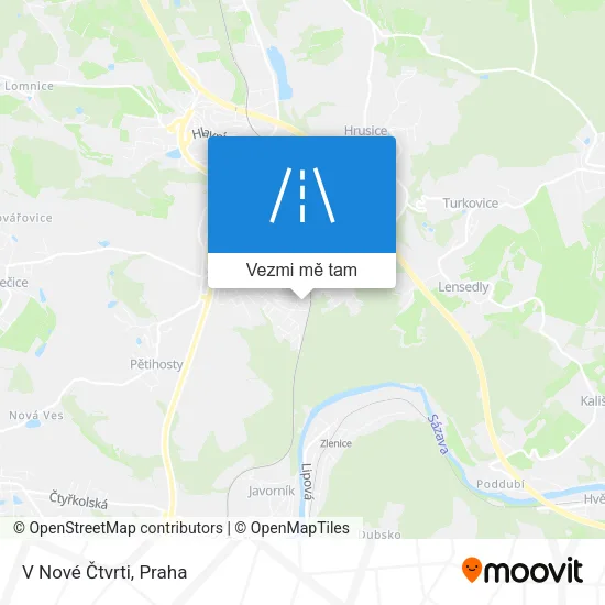 V Nové Čtvrti mapa