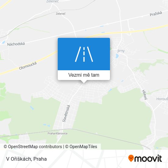V Oříškách mapa