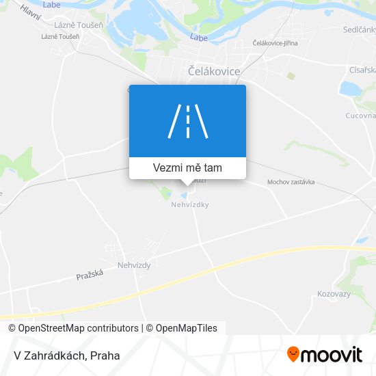 V Zahrádkách mapa