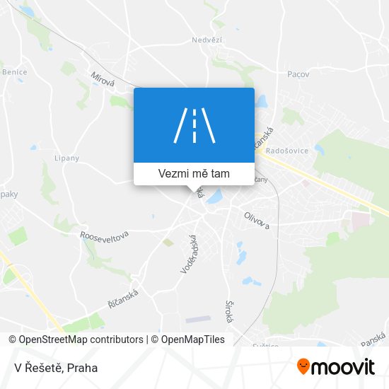 V Řešetě mapa