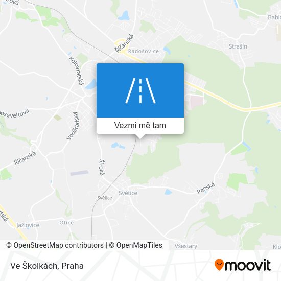 Ve Školkách mapa