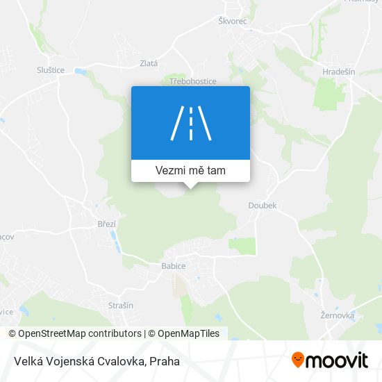 Velká Vojenská Cvalovka mapa