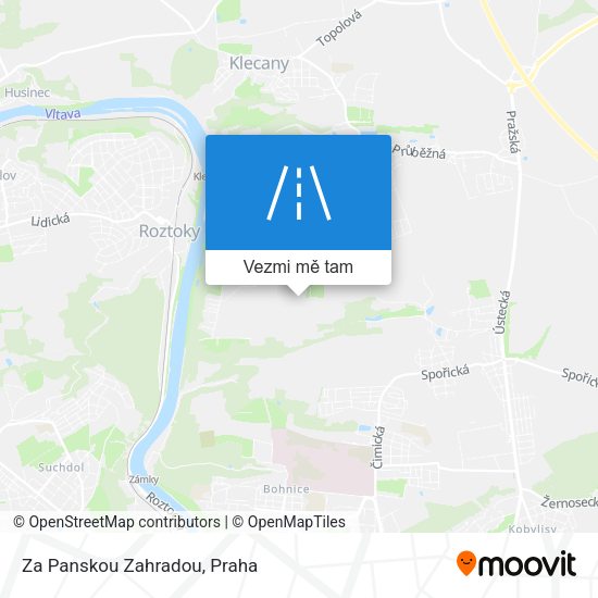 Za Panskou Zahradou mapa