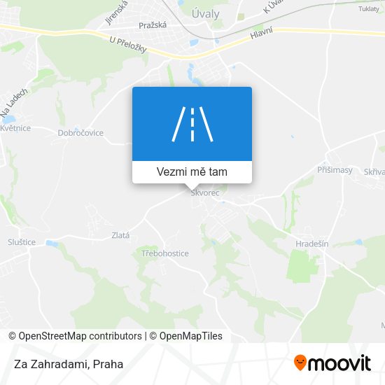Za Zahradami mapa