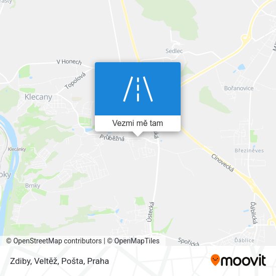 Zdiby, Veltěž, Pošta mapa