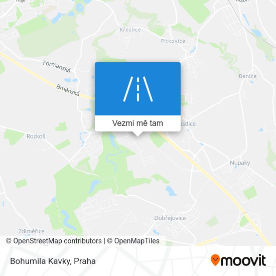 Bohumila Kavky mapa