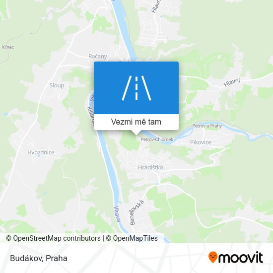 Budákov mapa