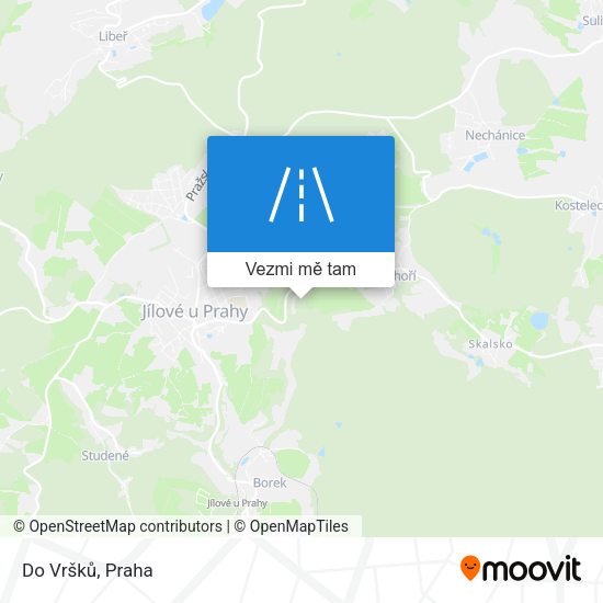 Do Vršků mapa