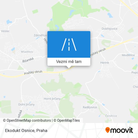 Ekodukt Osnice mapa