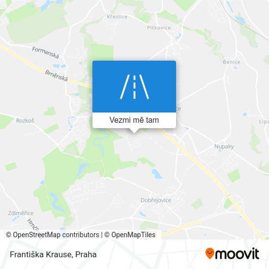 Františka Krause mapa